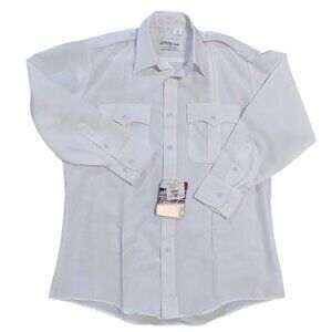 Flying Cross Command Mens White Long Sleeve Shirt 16.5 32/33 Polyester AS IS NWT